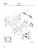 CONTROL PANEL Diagram and Parts List for FLSG60RGS2  Frigidaire Washer Dryer Combo