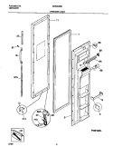 FREEZER DOOR Diagram and Parts List for GRS26ZRHW1  Gibson Refrigerator