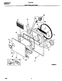 FRONT PANEL / LINT FILTER Diagram and Parts List for FDE216RES1  Frigidaire Dryer