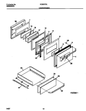 DOOR / DRAWER Diagram and Parts List for FGB557CEBC  Frigidaire Wall Oven