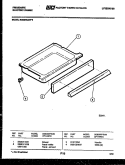 DRAWER PARTS Diagram and Parts List for RSE37BAF5  Frigidaire Range
