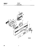 CONTROL PANEL Diagram and Parts List for FDB636GFR5  Frigidaire Dishwasher