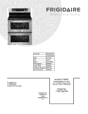 COVER Diagram and Parts List for FGEF306TMFA  Frigidaire Wall Oven
