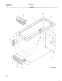 CABINET Diagram and Parts List for MFC15M4FW3  Frigidaire Freezer