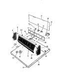 CONSOLE, CONTROLS, TOP PANEL Diagram and Parts List for DE600EDF2  Frigidaire Dryer