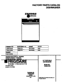 COVER Diagram and Parts List for TDB647RHB0  Tappan Dishwasher