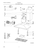REPLACEMENT PARTS Diagram and Parts List for PL36WC50EC  Frigidaire Range Hood