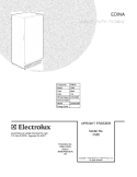 COVER Diagram and Parts List for FMR12  Electrolux Freezer