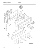 BACKGUARD Diagram and Parts List for TGF657BFB8  Tappan Range