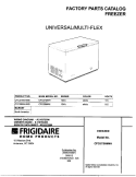 COVER Diagram and Parts List for CFC09M4HW0  Uni Freezer