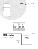 COVER Diagram and Parts List for FRT18S6AQA  Frigidaire Refrigerator