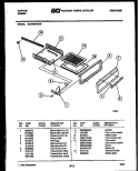 BROILER DRAWER PARTS Diagram and Parts List for 30-3649-66-06  Tappan Range