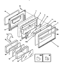 DOOR Diagram and Parts List for TGF356BCWA  Tappan Range