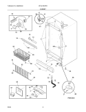 CABINET Diagram and Parts List for GFU21M6AW4  Gibson Freezer