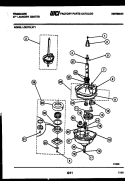 TRANSMISSION PARTS Diagram and Parts List for LCE772LW1  Frigidaire Washer Dryer Combo