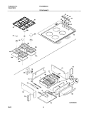 TOP / DRAWER Diagram and Parts List for PLCS389CCA  Frigidaire Range