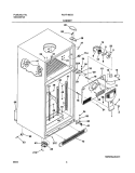 CABINET Diagram and Parts List for PLHT189CSB2  Frigidaire Refrigerator