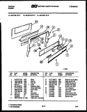 BACKGUARD Diagram and Parts List for 30-2138-00-04  Tappan Range