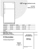 COVER Diagram and Parts List for FRT17B3AZ4  Frigidaire Refrigerator