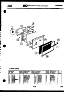 DOOR PARTS Diagram and Parts List for 32-2207-23-01  Tappan Range