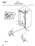 CABINET / CONTROL / SHELVES Diagram and Parts List for MFU09M2BW4  Frigidaire Freezer