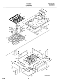 TOP / DRAWER Diagram and Parts List for FCS388WECF  Frigidaire Range