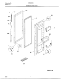 REFRIGERATOR DOOR Diagram and Parts List for FRS20ZGJB2  Frigidaire Refrigerator