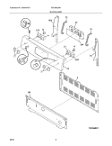 BACKGUARD Diagram and Parts List for FEF368GMA  Frigidaire Range