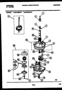 TRANSMISSION PARTS Diagram and Parts List for WA7400PW1  Frigidaire Washer