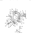 DOOR - DISPENSER & INNER PANELS Diagram and Parts List for DWU4005W3  Kelvinator Dishwasher