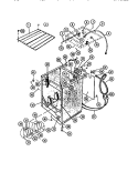 CABINET, HOSES Diagram and Parts List for WF2000DW1  Frigidaire Washer