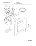 ICE & WATER DISPENSER Diagram and Parts List for FSC23F7TDB0  Frigidaire Refrigerator