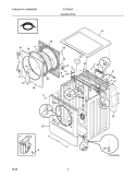 CABINET/TOP Diagram and Parts List for GLTF2940FS2  Frigidaire Washer
