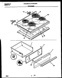 COOKTOP AND DRAWER PARTS Diagram and Parts List for FEF357BADB  Frigidaire Range