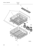 RACKS Diagram and Parts List for FDB1500LFQ1  Frigidaire Dishwasher