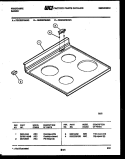 COOKTOP PARTS Diagram and Parts List for REGS37BNW2  Frigidaire Range