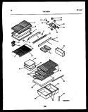 SHELVES AND SUPPORTS Diagram and Parts List for TAK190GN2D  Kelvinator Refrigerator