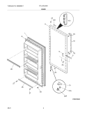 DOOR Diagram and Parts List for FFU14F5HWN  Frigidaire Freezer
