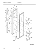 FREEZER DOOR Diagram and Parts List for GS23HSZDW1  Frigidaire Refrigerator