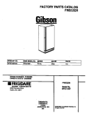 COVER Diagram and Parts List for GFU21D9FW0  Gibson Freezer