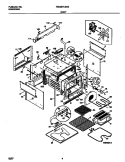 BODY Diagram and Parts List for FED387CESB  Frigidaire Wall Oven