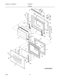 DOORS Diagram and Parts List for GLEB30T9FQA  Frigidaire Wall Oven
