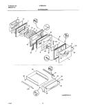 DOOR / DRAWER Diagram and Parts List for FGB24S5ABA  Frigidaire Wall Oven