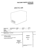 COVER Diagram and Parts List for CF183  Frigidaire Freezer