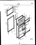 DOOR PARTS Diagram and Parts List for RT19F5WX3A  Gibson Refrigerator