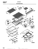 SHELVES / CONTROLS Diagram and Parts List for MRT21NREW0  Frigidaire Refrigerator