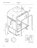 TUB Diagram and Parts List for FDBB4365FC4  Frigidaire Dishwasher