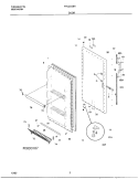 DOOR Diagram and Parts List for FFU20G9HW1  Frigidaire Freezer