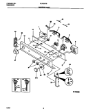 CONTROL PANEL Diagram and Parts List for FLXE52RBT4  Frigidaire Washer Dryer Combo