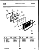 DOOR PARTS Diagram and Parts List for 30-3649-66-07  Tappan Range